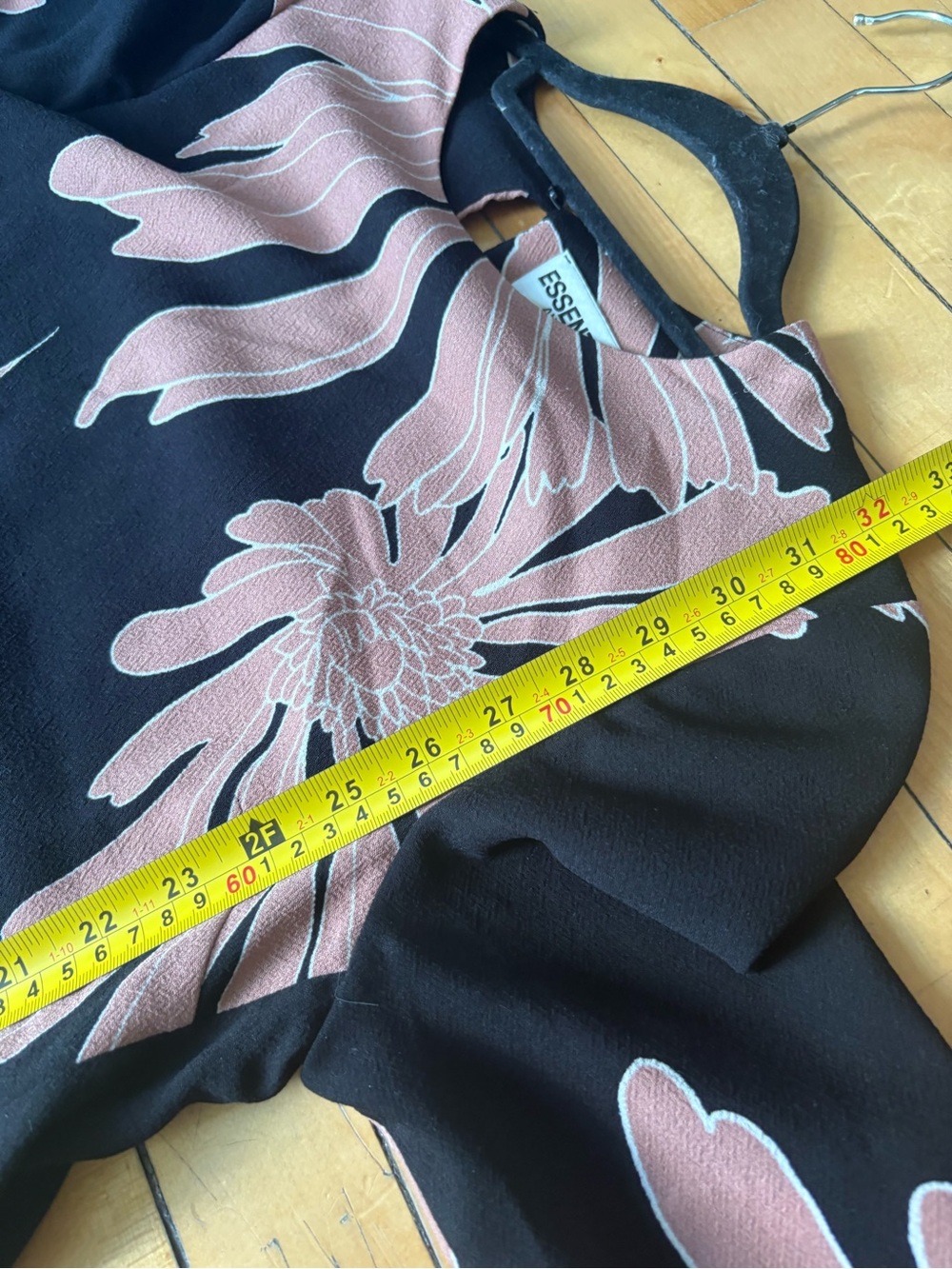 Essentiel Antwerp Sz S (36) Black Floral Tiered Tropical Short Dress - Picture 11 of 13